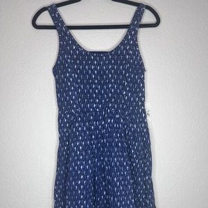 Aeropostale Womens Juniors Small S Skater Dress Blue Fit Flare Mini Open Back